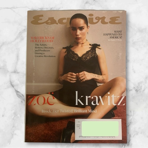 Esquire Magazine September 2024 Zoe Kravitz Twisted Brilliant Hollywood America - Picture 2 of 5